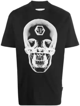 Футболка с принтом Skull Philipp Plein, черный
