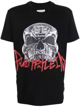Футболка с принтом Skull Philipp Plein, черный