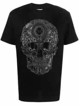 Футболка с принтом Skull Philipp Plein, черный