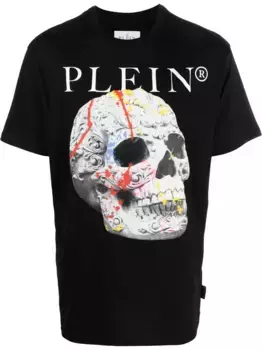 Футболка с принтом Skull Philipp Plein, черный