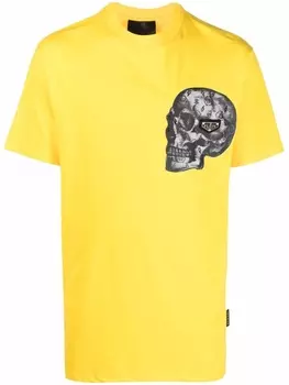 Футболка с принтом Skull Philipp Plein, желтый