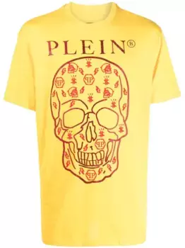 Футболка с принтом Skull Philipp Plein, желтый