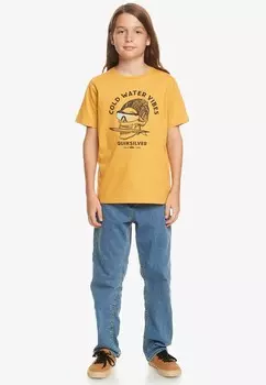 Футболка с принтом SKULL YOUTH Quiksilver, желтый