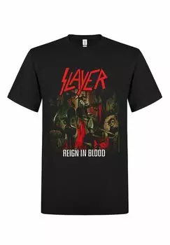 Футболка с принтом SLAYER REIGN IN BLOOD rockshirts, черный