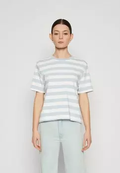 Футболка с принтом SLFESSENTIAL BOXY TEE Selected Femme, цвет light blue
