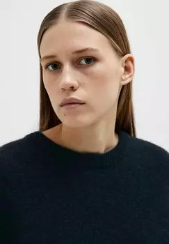 Футболка с принтом SLFMALINE-LILIANA 2/4 O-NECK NOOS Selected Femme, цвет Mottled Dark Blue