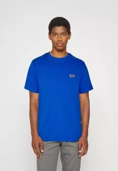 Футболка с принтом SLHGARLAND O NECK TEE Selected Homme, цвет nautical blue