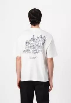 Футболка с принтом SLHLOOSEOSCAR GRAPHIC O NECK TEE Selected Homme, белый