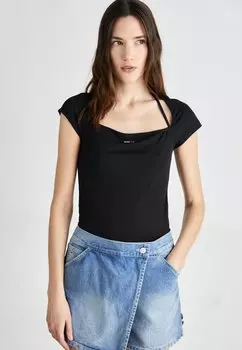 Футболка с принтом SLIM BADGE STRAP Tommy Jeans, цвет black