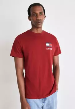 Футболка с принтом SLIM ESSENTIAL FLAG TEE Tommy Jeans, красный магма