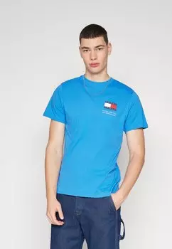 Футболка с принтом Slim Essential Flag Tommy Jeans, цвет meridian blue