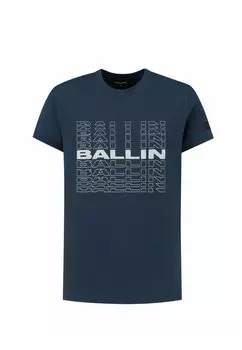 Футболка с принтом SLIM FIT CREWNECK SS Ballin, цвет navy