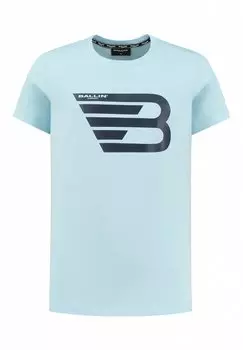 Футболка с принтом SLIM FIT CREWNECK SS Ballin, цвет lt blue
