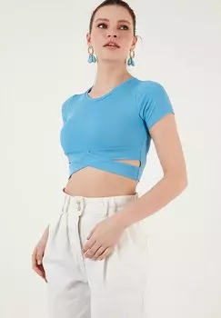 Футболка с принтом Slim Fit LELA, нежно-голубой