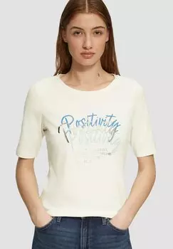 Футболка с принтом SLIM FIT MIT FRONTPRINT s.Oliver, белый