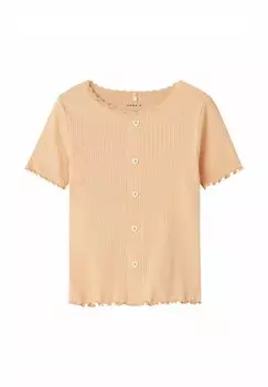 Футболка с принтом SLIM FIT Name it, оранжевый