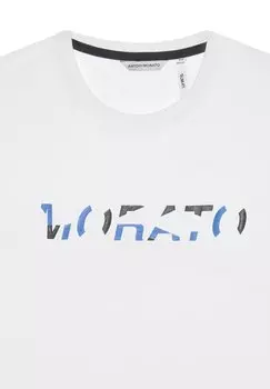 Футболка с принтом Slim Fit With Logo Antony Morato, белая