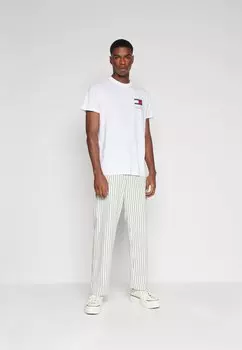 футболка с принтом SLIM FLAG DNA TEE 2 PACK Tommy Jeans, белый/черный