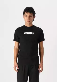 Футболка с принтом SLIM GRAPHIC TEE Karl Lagerfeld Jeans, черный