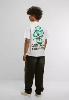 Футболка с принтом SLIP AND FALL Market, белый