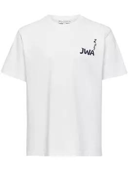 Футболка с принтом слогана JWA JW Anderson, белый