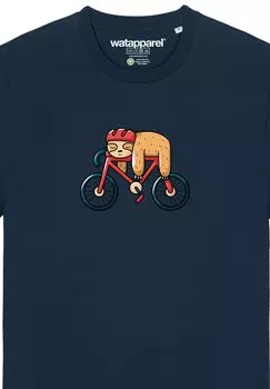 Футболка с принтом SLOTH watapparel, темно-синий