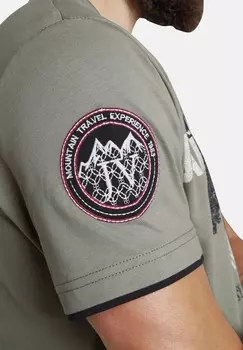 Футболка с принтом SLVE Jan Vanderstorm, оливковый