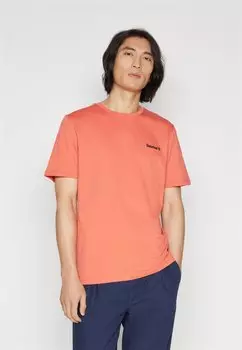 Футболка с принтом Small Linear Logo Print Tee Timberland, цвет burnt sienna
