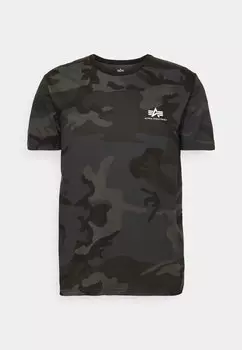 Футболка с принтом Small Logo Alpha Industries, черный