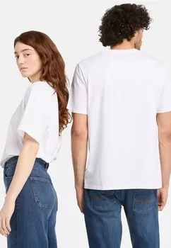 Футболка с принтом SMALL LOGO PRINT TEE LEMON PEPPER Timberland, белый