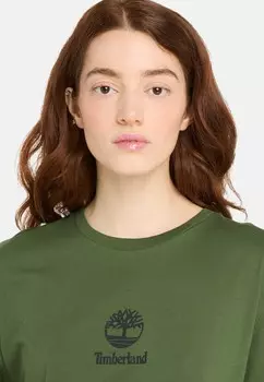 Футболка с принтом SMALL LOGO PRINT TEE LEMON PEPPER Timberland, темно-зеленый