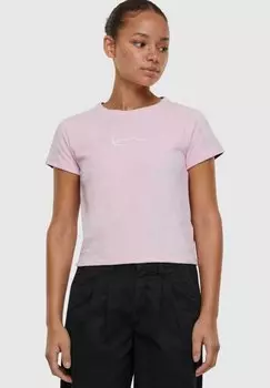 Футболка с принтом SMALL SIGNATURE BLOCK TOWELING Karl Kani, ягодно-светло-розовый