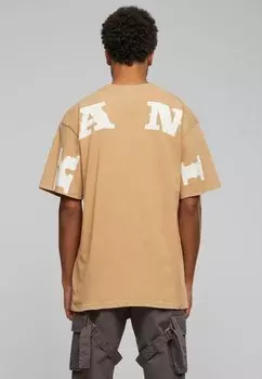 Футболка с принтом Small Signature Distressed Heavy Karl Kani, цвет sand