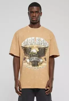 Футболка с принтом SMALL SIGNATURE EAGLE Karl Kani, цвет sand
