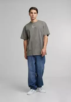 Футболка с принтом SMALL SIGNATURE ESSENTIAL TEE Karl Kani, антрацит