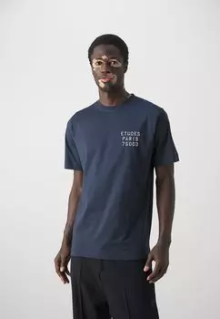 Футболка с принтом Small Stencil Unisex tudes, цвет stencil navy