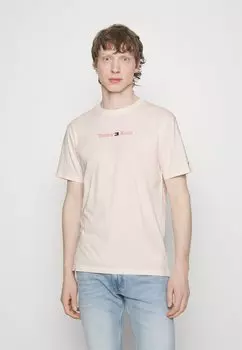 Футболка с принтом SMALL TEXT TEE Tommy Jeans, бледно-розовый
