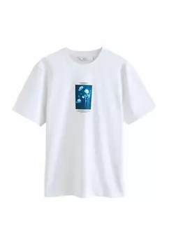 Футболка с принтом SMART GRAPHIC, REGULAR FIT Next, белый