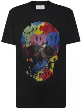 Футболка с принтом Smile Philipp Plein, черный