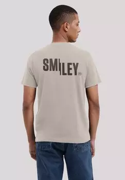Футболка с принтом SMILEY ICON DARK F4NT4STIC, песочный