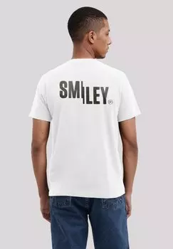 Футболка с принтом SMILEY ICON DARK F4NT4STIC, белый