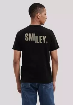 Футболка с принтом SMILEY ICON LIGHT F4NT4STIC, черный