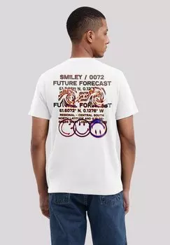 Футболка с принтом SMILEY ORIGINALS FUTURE FORECAST STREETWEAR F4NT4STIC, белый