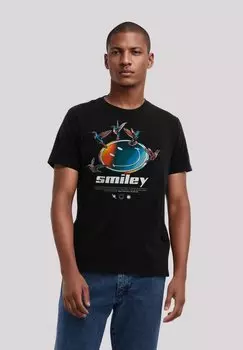 Футболка с принтом SMILEY ORIGINALS TAKE THE TIME TO F4NT4STIC, черный