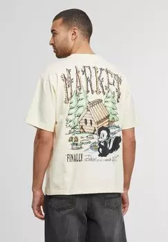 Футболка с принтом SMILEY QUIET CABIN Market, бежевый