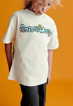 Футболка с принтом Smiley World Next, цвет ecru white