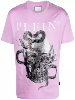 Футболка с принтом Snake Philipp Plein, фиолетовый