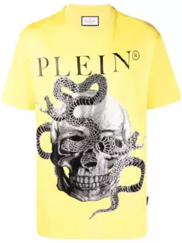 Футболка с принтом Snake Philipp Plein, желтый