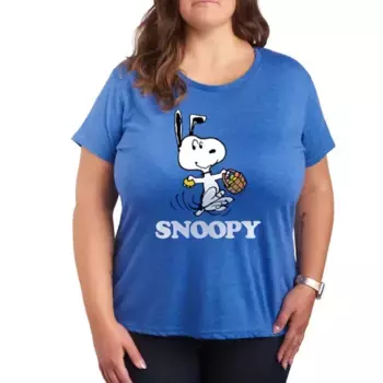 Футболка с принтом Snoopy и корзиной арахиса Licensed Character, синий