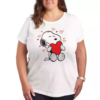 Футболка с принтом Snoopy и сердечками в арахисах Licensed Character, белый